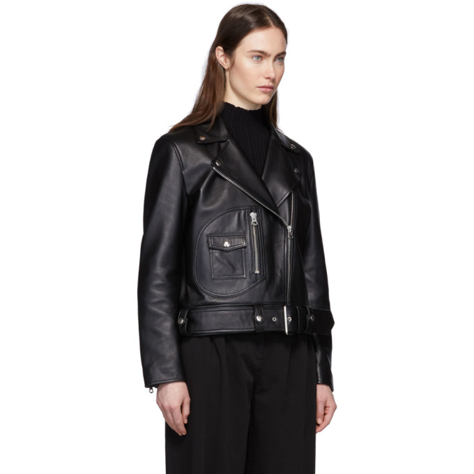 ACNE STUDIOS ACNE STUDIOS BLACK LEATHER BIKER JACKET