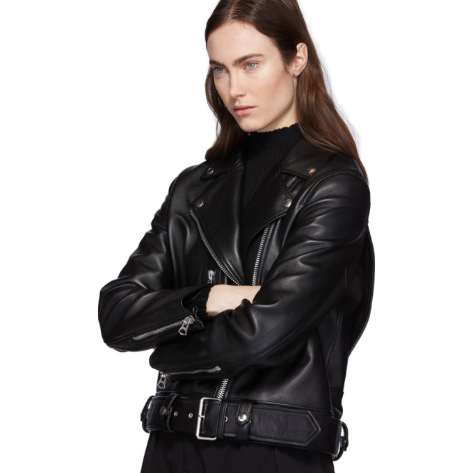 ACNE STUDIOS ACNE STUDIOS BLACK LEATHER BIKER JACKET