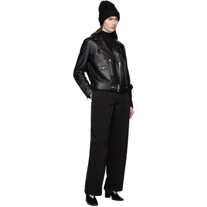 ACNE STUDIOS ACNE STUDIOS BLACK LEATHER BIKER JACKET