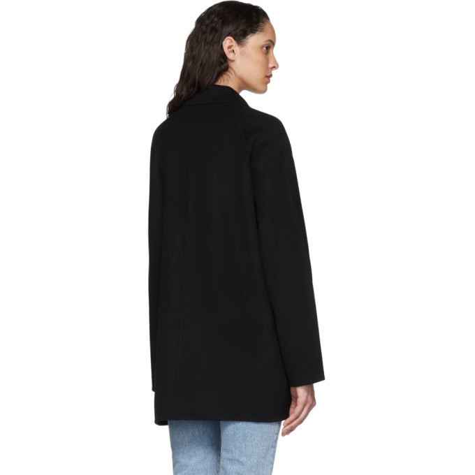 ACNE STUDIOS ACNE STUDIOS BLACK WOOL DOUBLE-BREASTED COAT