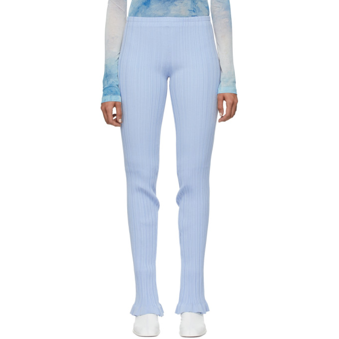 ACNE STUDIOS ACNE STUDIOS BLUE RIBBED LOUNGE PANTS