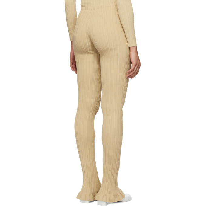 ACNE STUDIOS ACNE STUDIOS BEIGE RIBBED LOUNGE PANTS