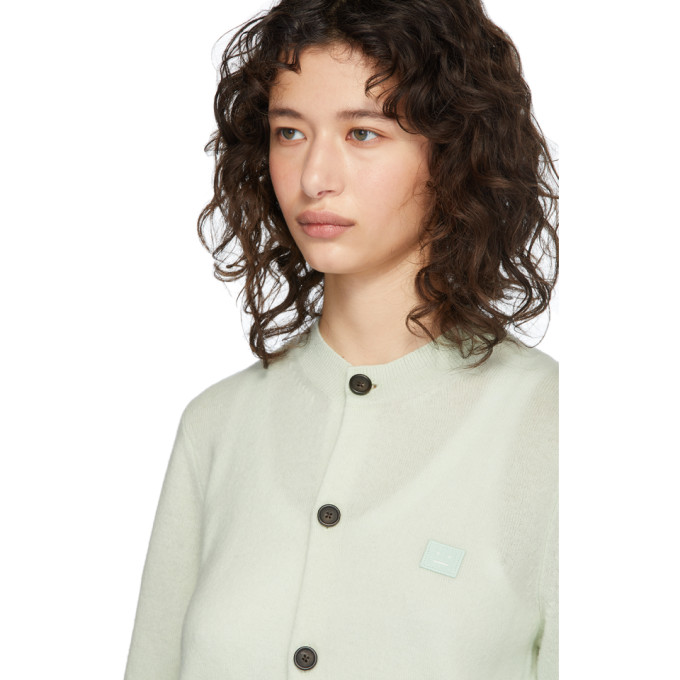 ACNE STUDIOS ACNE STUDIOS GREEN PATCH CREWNECK CARDIGAN