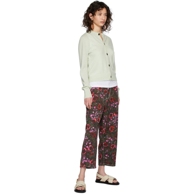 ACNE STUDIOS ACNE STUDIOS GREEN PATCH CREWNECK CARDIGAN