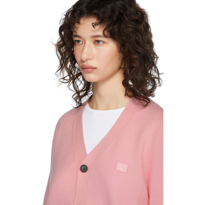 ACNE STUDIOS ACNE STUDIOS PINK PATCH CARDIGAN