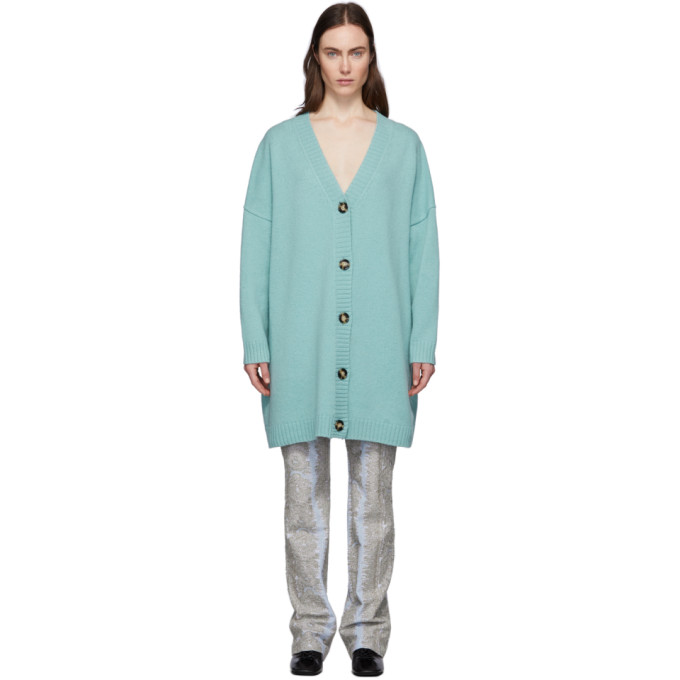 ACNE STUDIOS ACNE STUDIOS BLUE WOOL OVERSIZED CARDIGAN