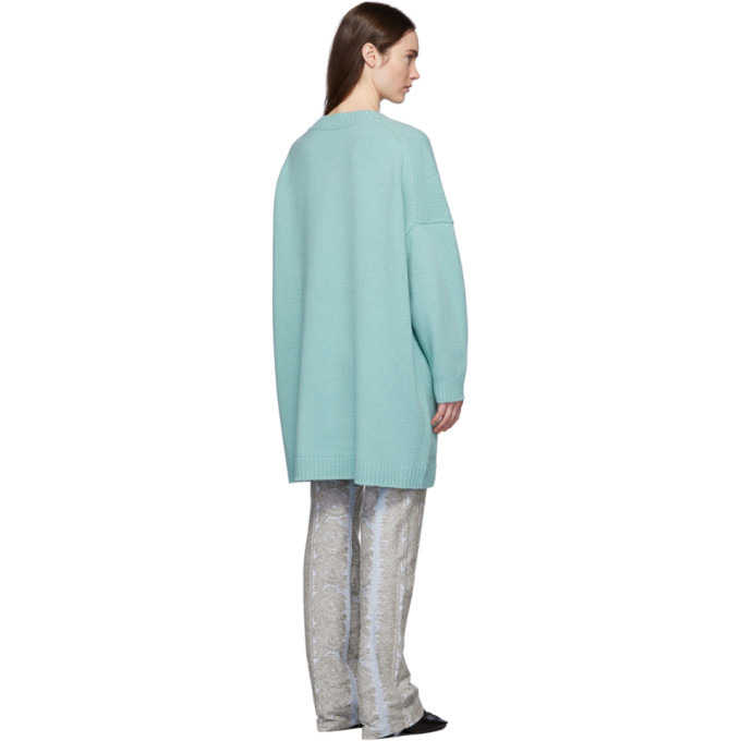 ACNE STUDIOS ACNE STUDIOS BLUE WOOL OVERSIZED CARDIGAN