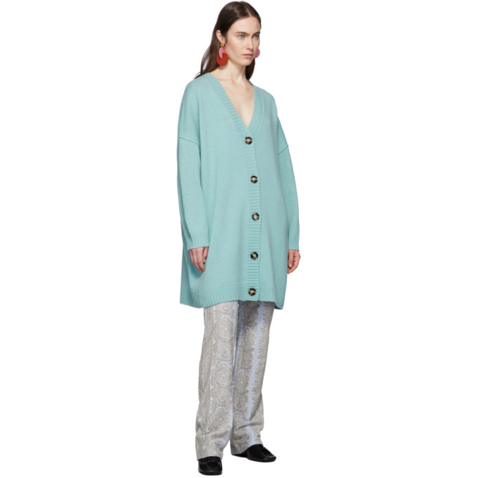 ACNE STUDIOS ACNE STUDIOS BLUE WOOL OVERSIZED CARDIGAN