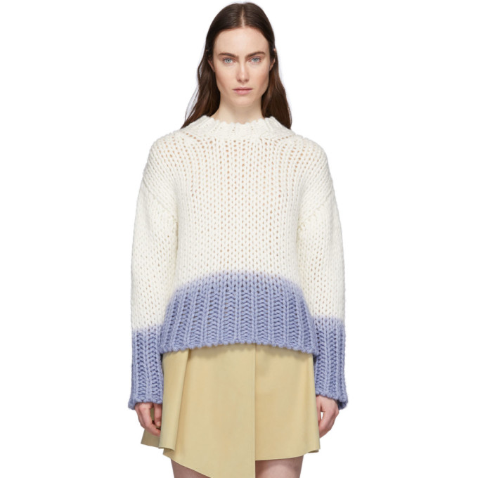 ACNE STUDIOS ACNE STUDIOS OFF-WHITE WOOL DIP-DYED SWEATER