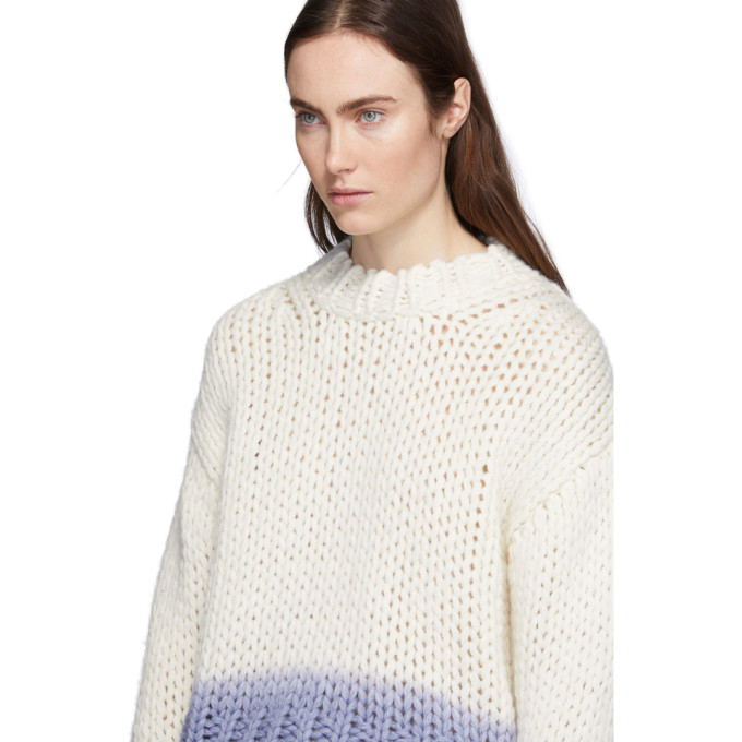 ACNE STUDIOS ACNE STUDIOS OFF-WHITE WOOL DIP-DYED SWEATER
