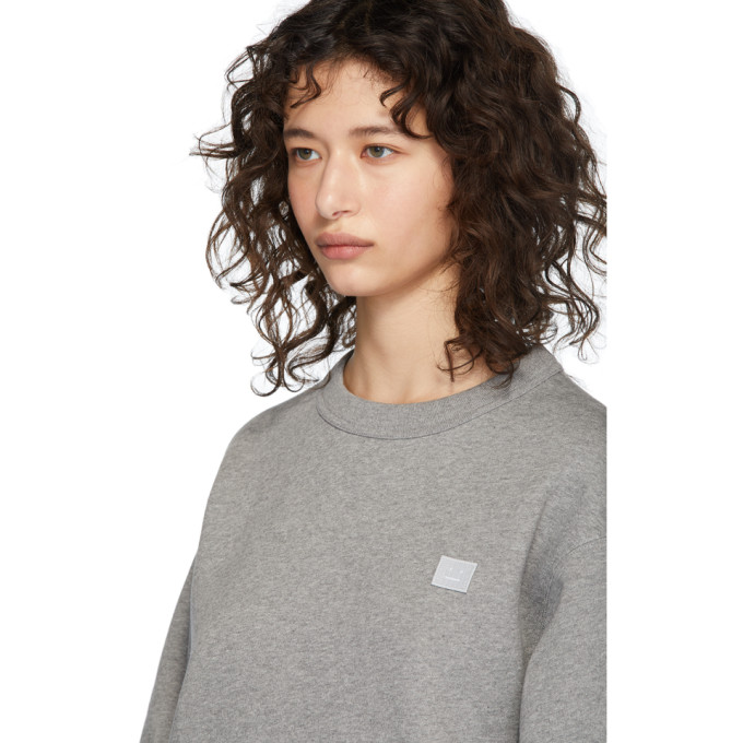 ACNE STUDIOS ACNE STUDIOS GREY FAIRVIEW PATCH SWEATSHIRT