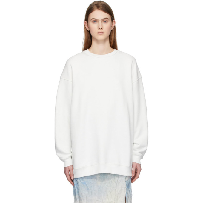 ACNE STUDIOS ACNE STUDIOS WHITE REVERSE LABEL SWEATSHIRT