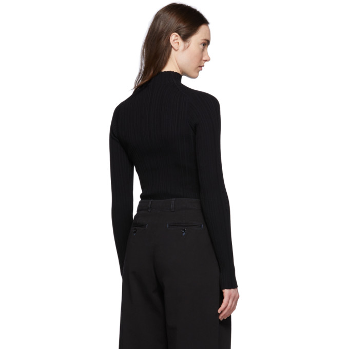 ACNE STUDIOS ACNE STUDIOS BLACK RIBBED TURTLENECK