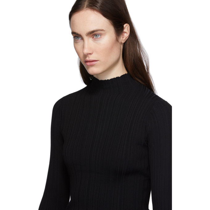ACNE STUDIOS ACNE STUDIOS BLACK RIBBED TURTLENECK
