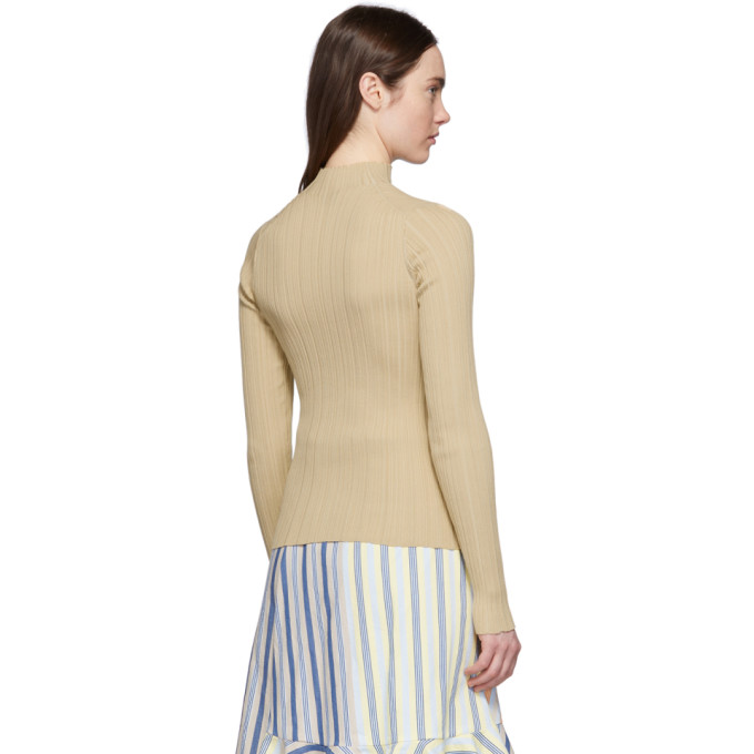 ACNE STUDIOS ACNE STUDIOS BEIGE RIBBED TURTLENECK