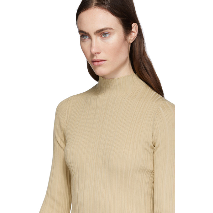 ACNE STUDIOS ACNE STUDIOS BEIGE RIBBED TURTLENECK