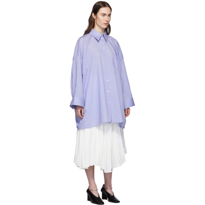 ACNE STUDIOS ACNE STUDIOS BLUE OVERSIZED SHIRT DRESS