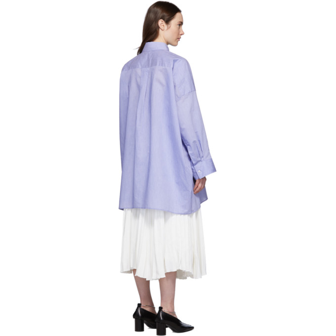 ACNE STUDIOS ACNE STUDIOS BLUE OVERSIZED SHIRT DRESS