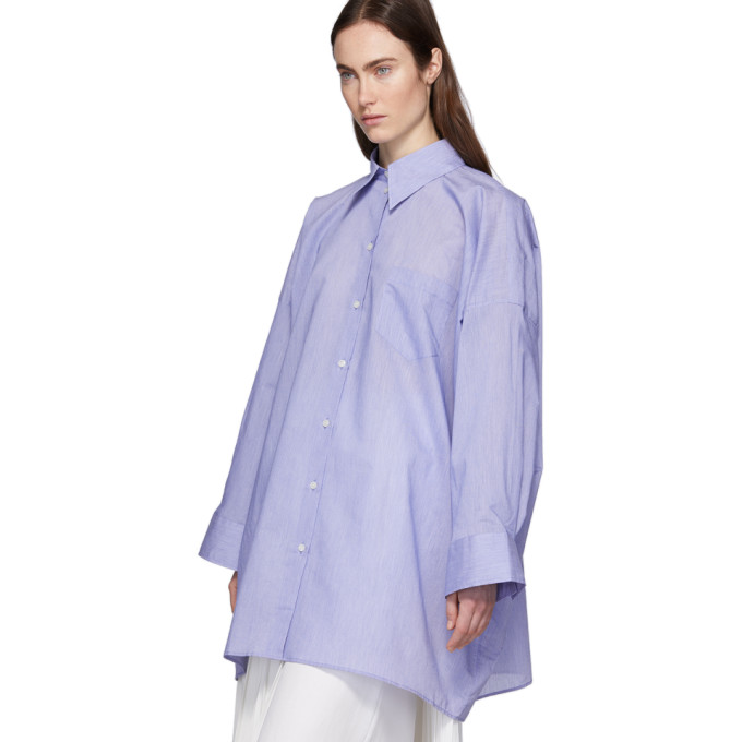 ACNE STUDIOS ACNE STUDIOS BLUE OVERSIZED SHIRT DRESS