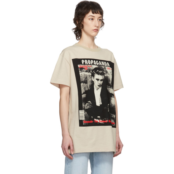ACNE STUDIOS ACNE STUDIOS BEIGE MAGAZINE T-SHIRT