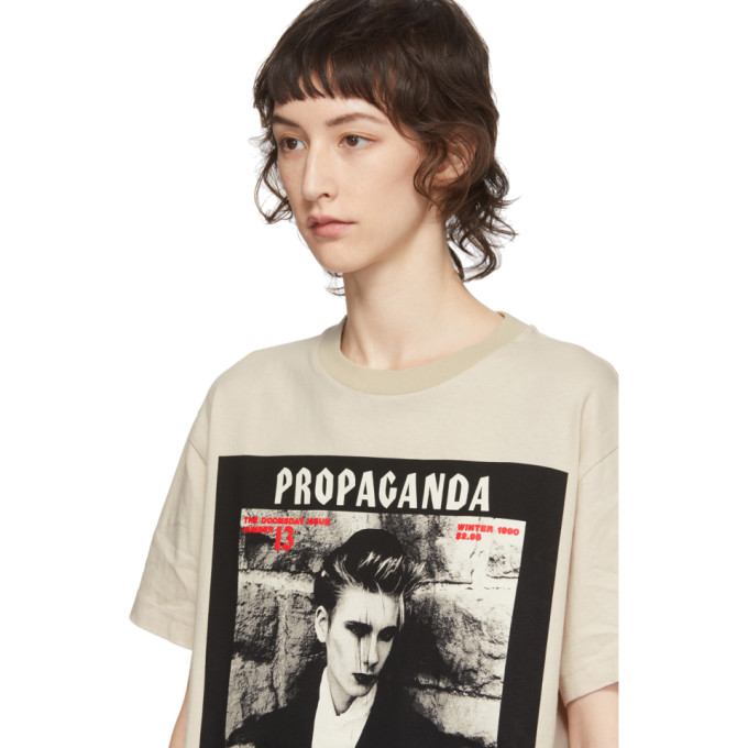 ACNE STUDIOS ACNE STUDIOS BEIGE MAGAZINE T-SHIRT
