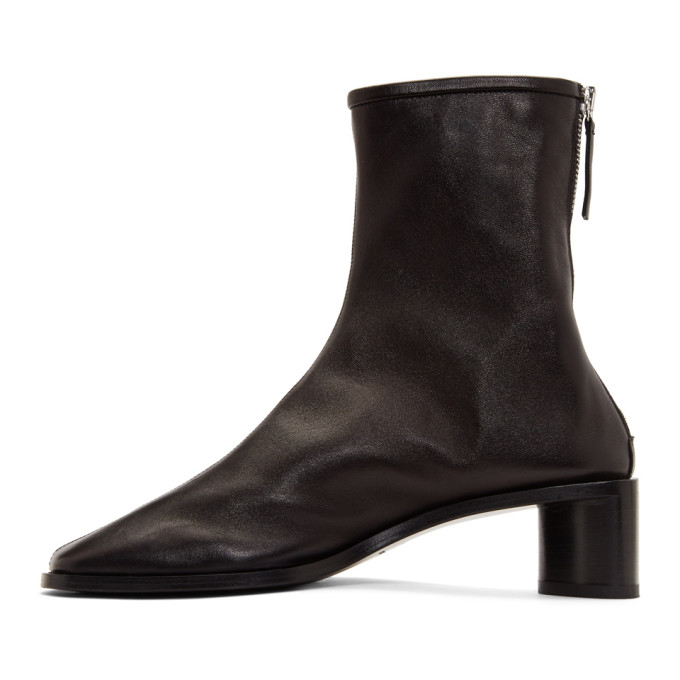 ACNE STUDIOS ACNE STUDIOS BLACK BRANDED HEELED BOOTS