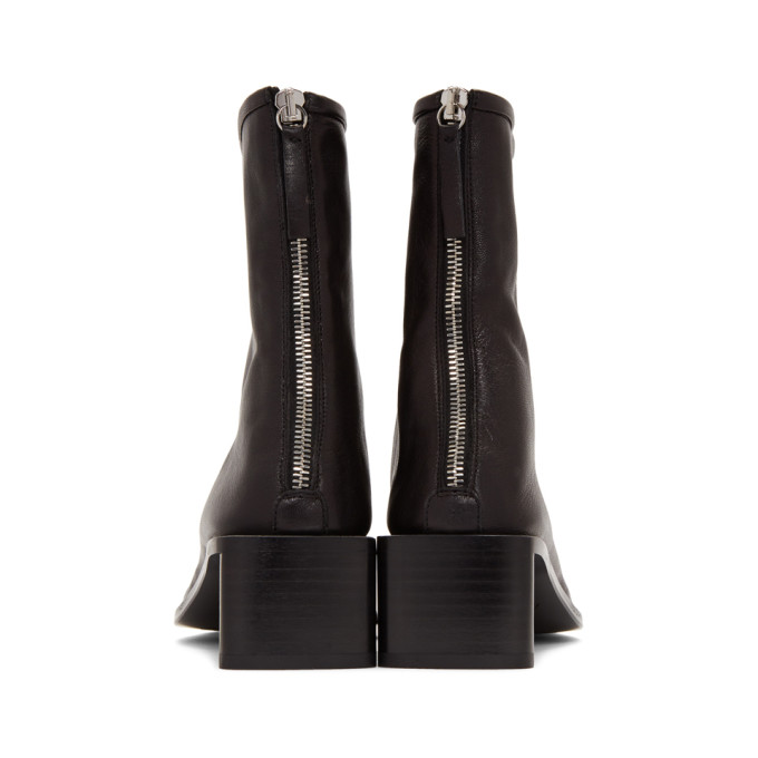 ACNE STUDIOS ACNE STUDIOS BLACK BRANDED HEELED BOOTS