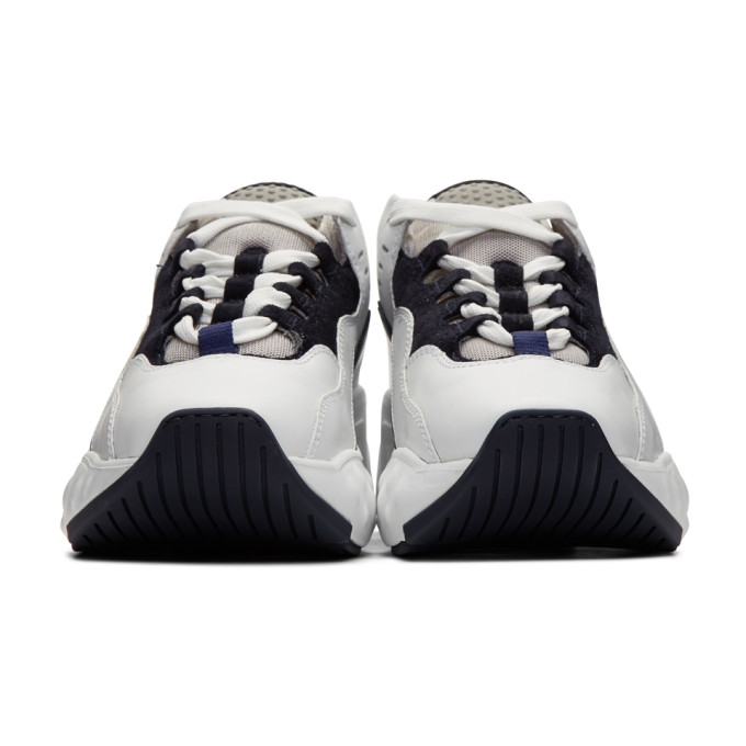 ACNE STUDIOS ACNE STUDIOS WHITE AND NAVY MANHATTAN SNEAKERS