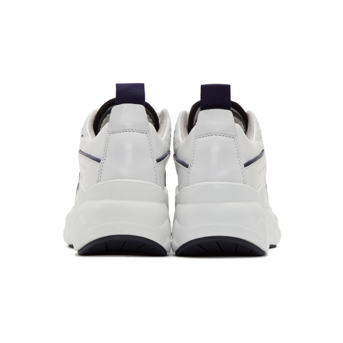 ACNE STUDIOS ACNE STUDIOS WHITE AND NAVY MANHATTAN SNEAKERS