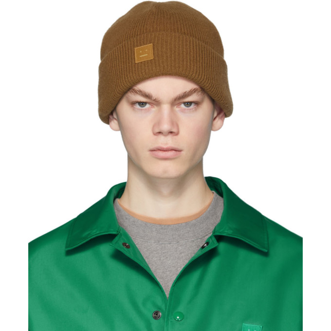 ACNE STUDIOS ACNE STUDIOS BROWN PATCH BEANIE