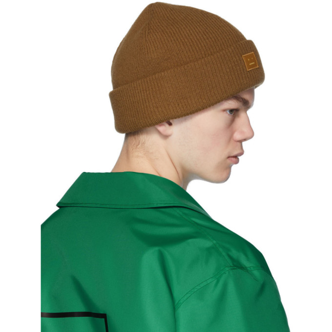 ACNE STUDIOS ACNE STUDIOS BROWN PATCH BEANIE