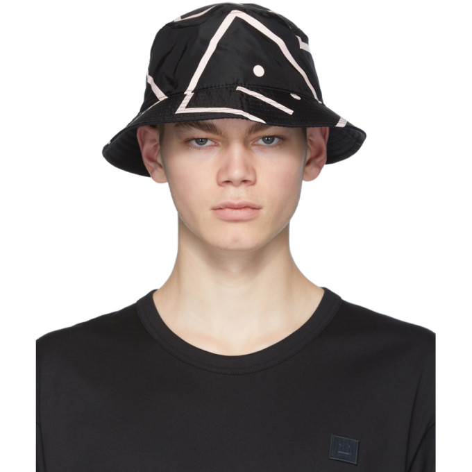 ACNE STUDIOS ACNE STUDIOS BLACK MOTIF BUCKET HAT