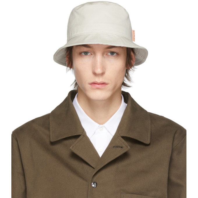 ACNE STUDIOS ACNE STUDIOS BEIGE COTTON CANVAS BUCKET HAT