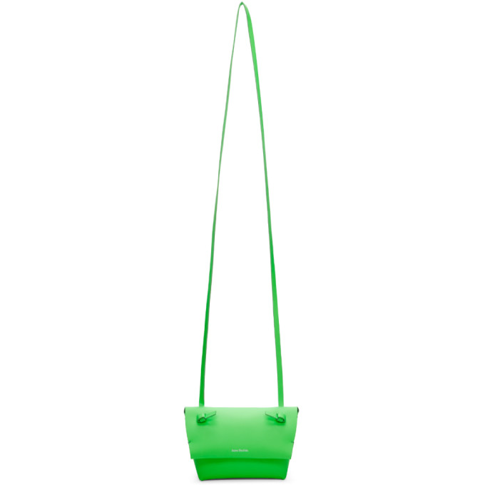 Acne Studios Green Mini Purse Bag In Fluogreen