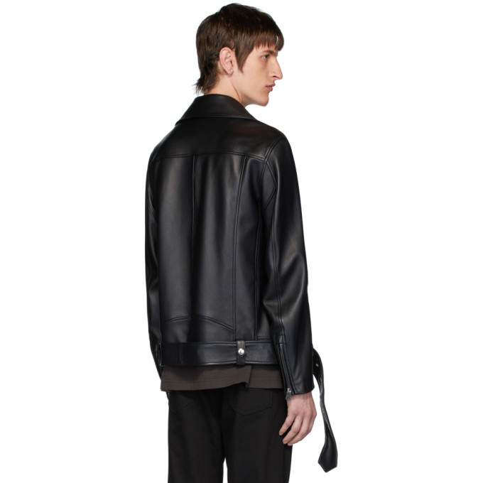 ACNE STUDIOS BLACK LEATHER NATE CLEAN JACKET