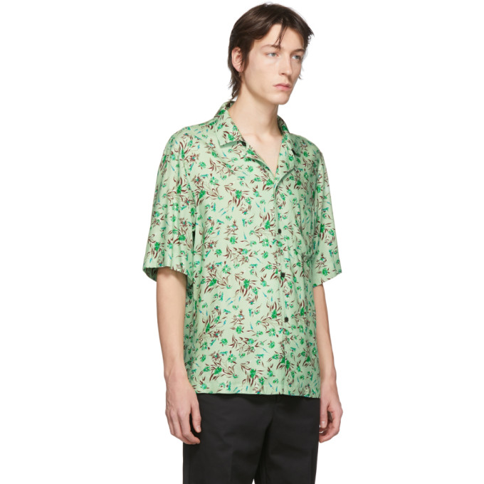 ACNE STUDIOS ACNE STUDIOS GREEN FLOWER PRINT SHIRT