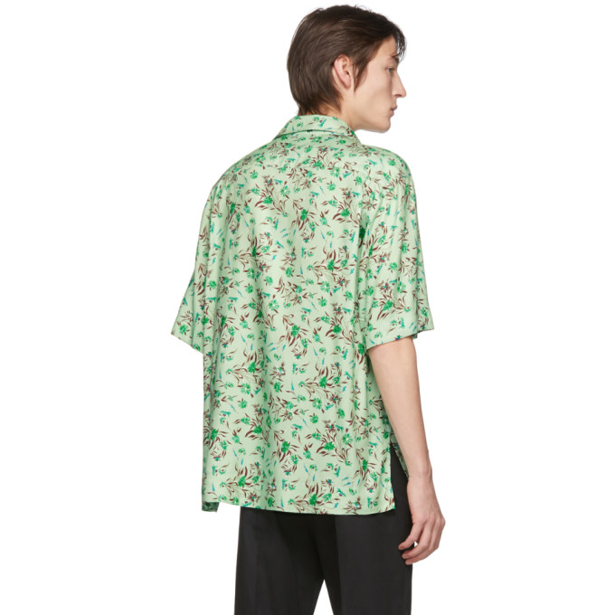 ACNE STUDIOS ACNE STUDIOS GREEN FLOWER PRINT SHIRT