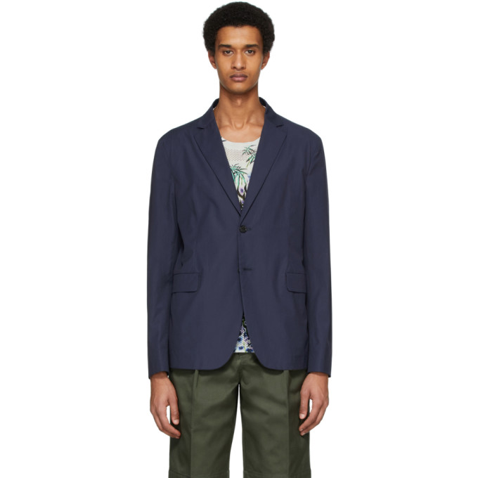 ACNE STUDIOS ACNE STUDIOS BLUE POPLIN SUIT BLAZER