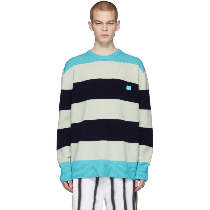 ACNE STUDIOS ACNE STUDIOS MULTICOLOR OVERSIZED STRIPED SWEATER