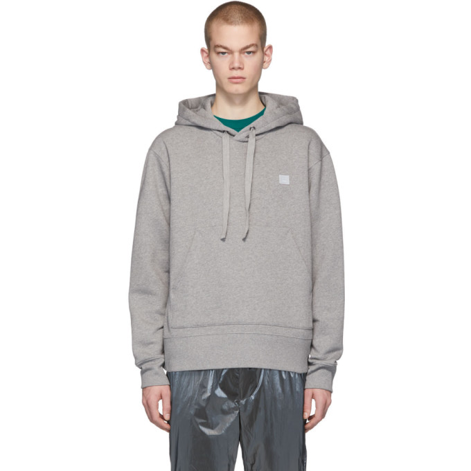 ACNE STUDIOS ACNE STUDIOS GREY MELANGE FERRIS PATCH HOODIE