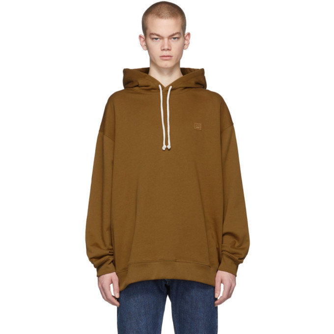 ACNE STUDIOS ACNE STUDIOS BROWN OVERSIZED PATCH HOODIE