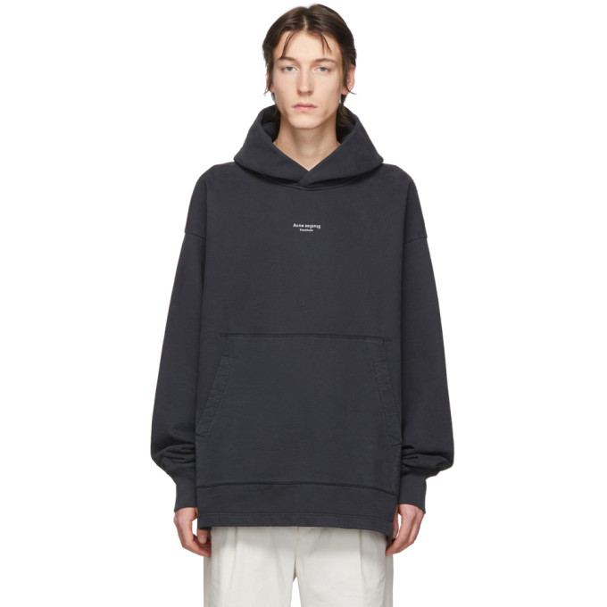 acne black hoodie