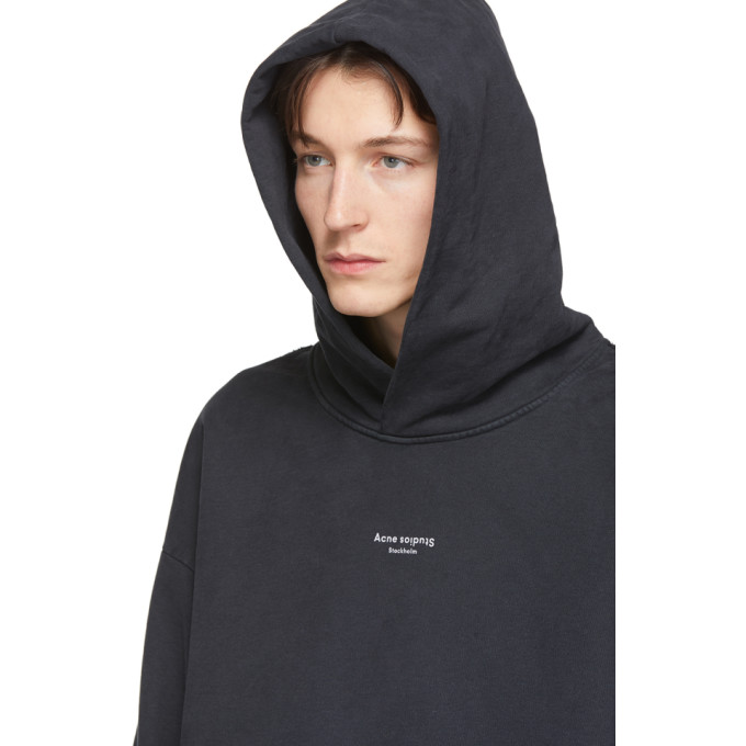 ACNE STUDIOS ACNE STUDIOS BLACK REVERSE LOGO HOODIE