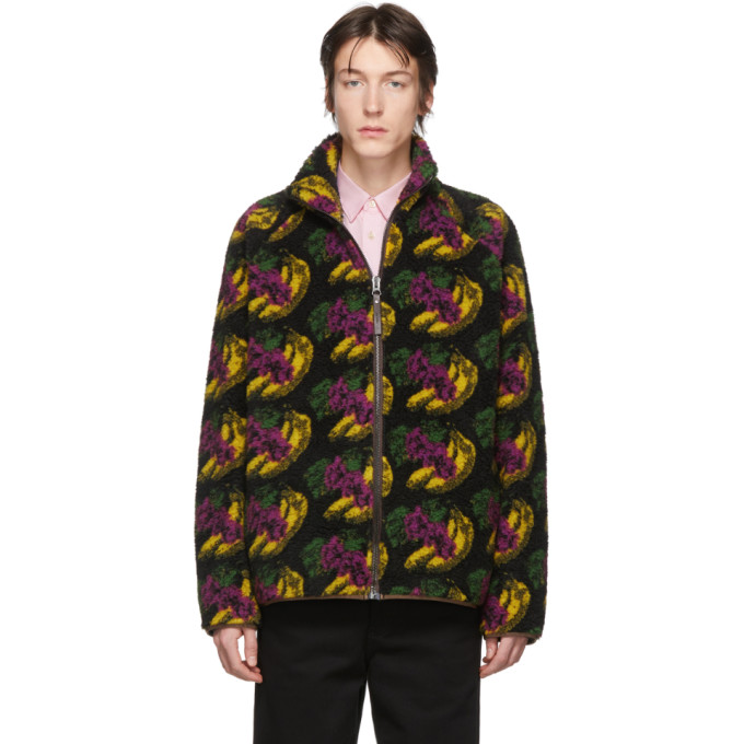 ACNE STUDIOS ACNE STUDIOS BLACK SHERPA FRUIT ZIP-UP jumper