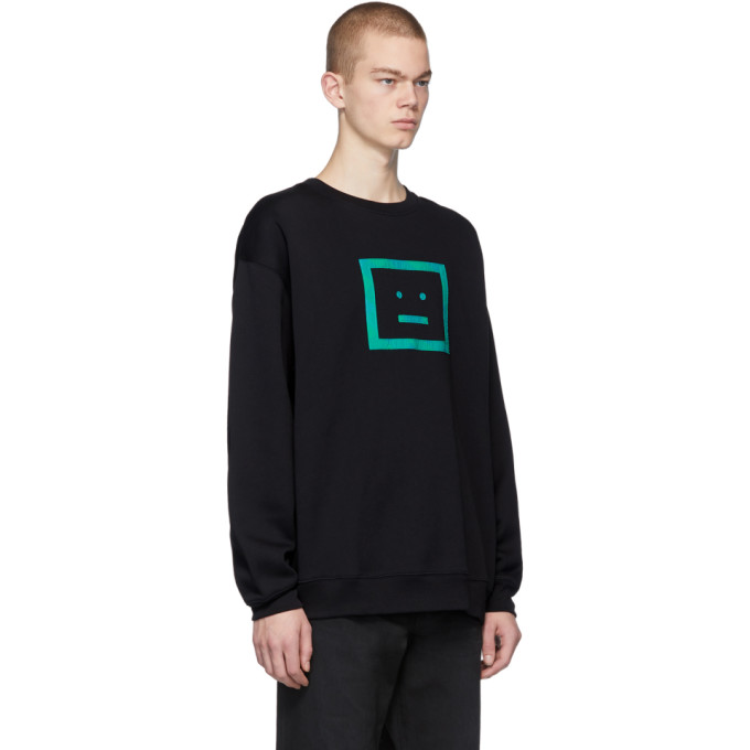ACNE STUDIOS ACNE STUDIOS BLACK CHECK MOTIF SWEATSHIRT