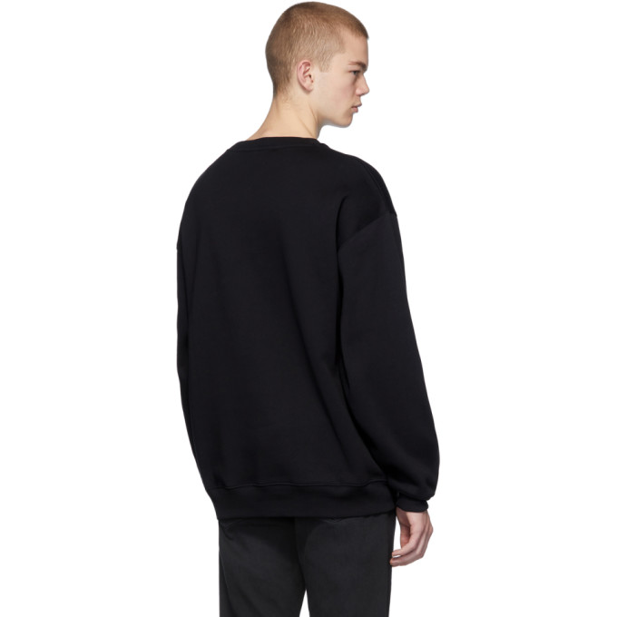 ACNE STUDIOS ACNE STUDIOS BLACK CHECK MOTIF SWEATSHIRT