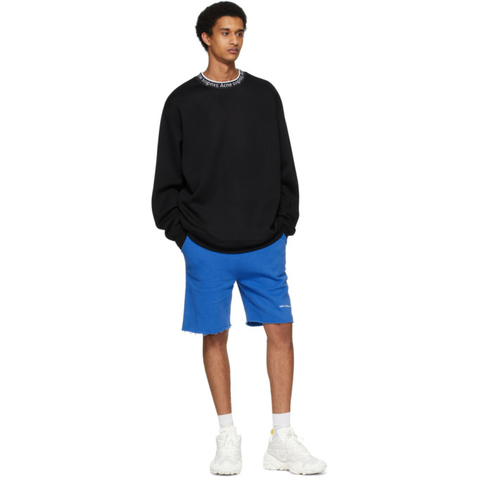 ACNE STUDIOS ACNE STUDIOS BLACK LOGO NECK SWEATSHIRT