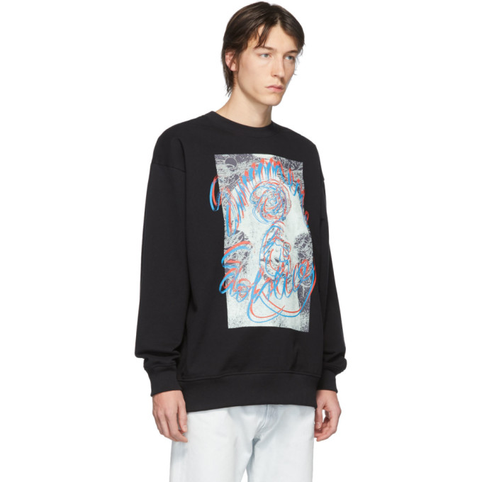 ACNE STUDIOS ACNE STUDIOS BLACK SUMMER SOLSTICE SWEATSHIRT