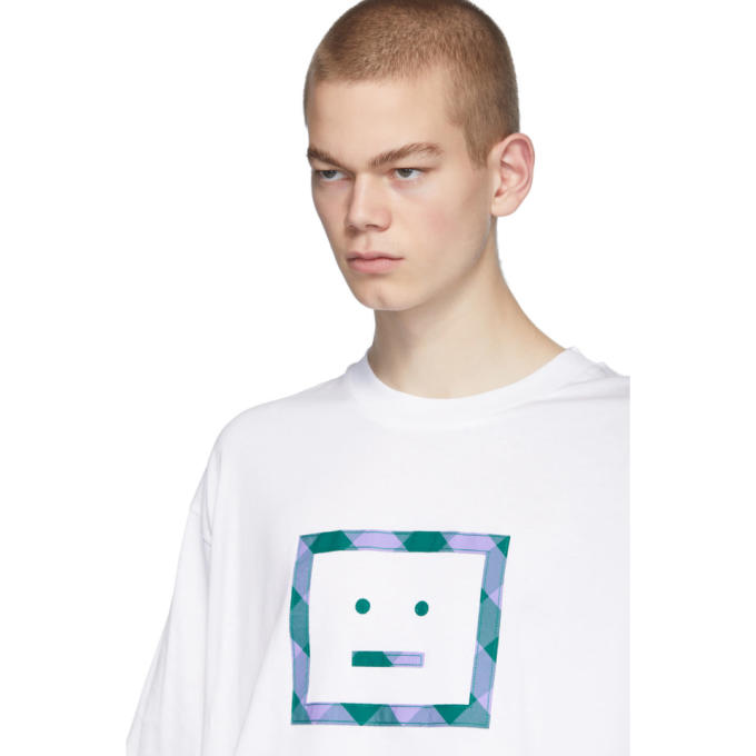 ACNE STUDIOS ACNE STUDIOS WHITE CHECK MOTIF T-SHIRT