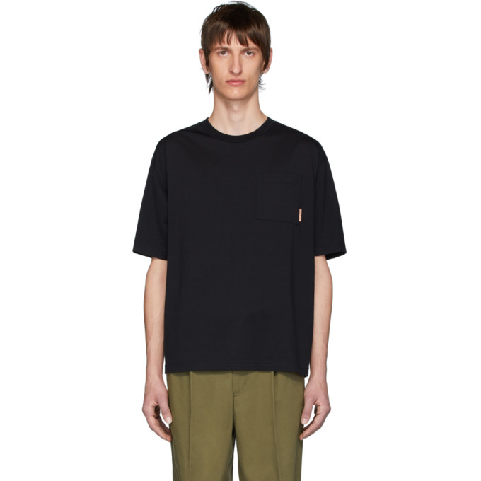 ACNE STUDIOS ACNE STUDIOS BLACK POCKET BOXY FIT T-SHIRT